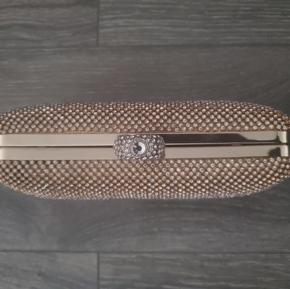 Gold Rhinestone Clutch - Picture 3 of 5